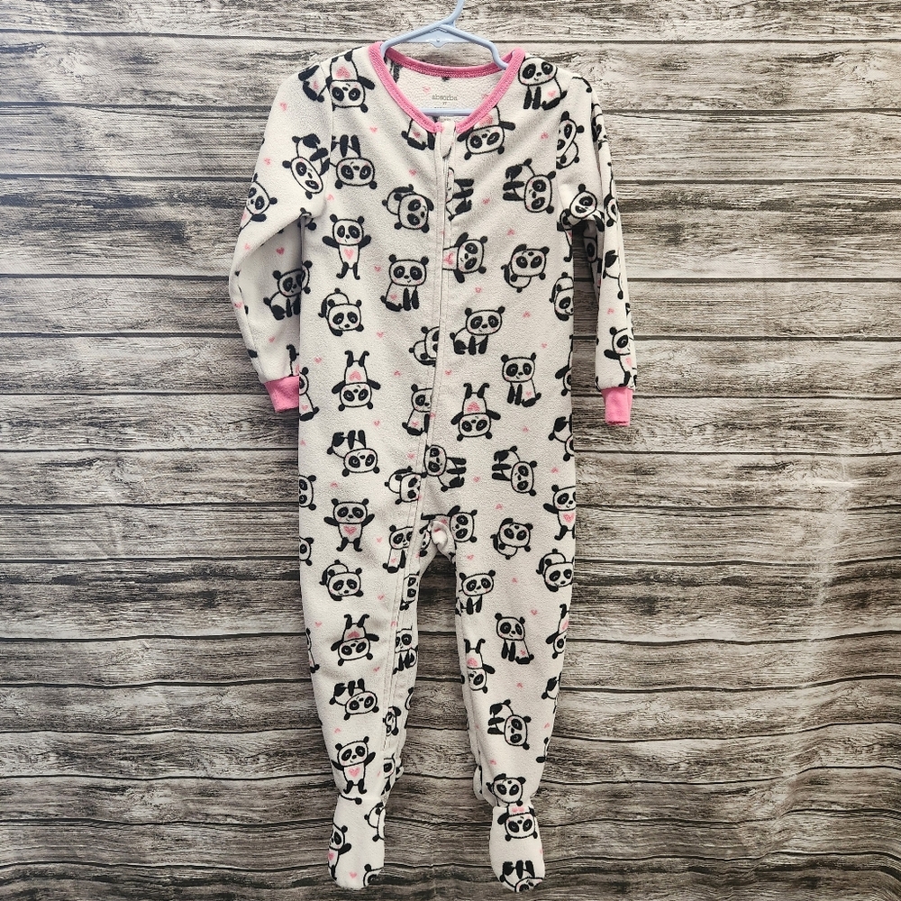 Absorba white panda bear footie pajamas
